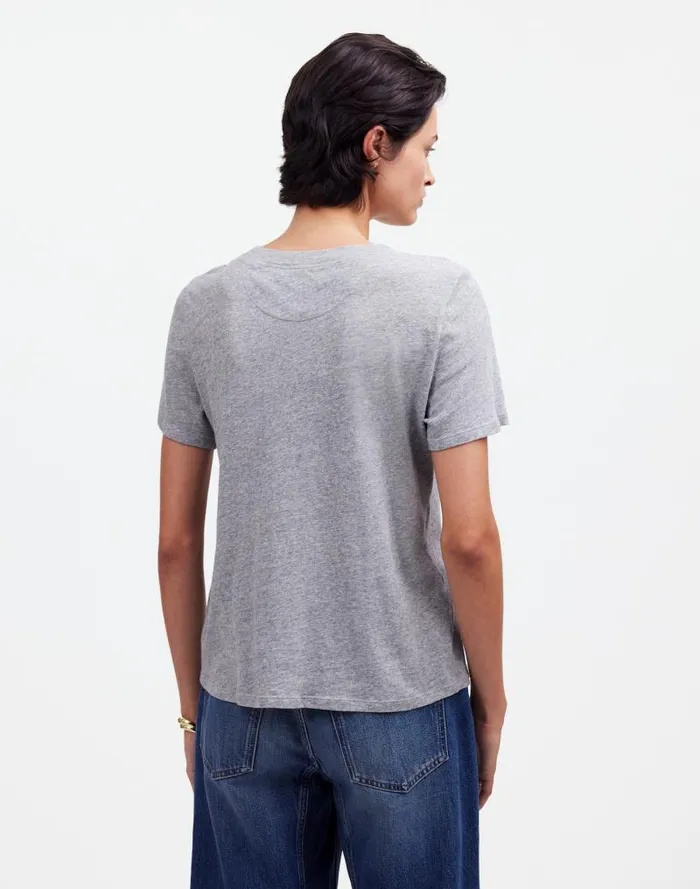 Women Premium Standard 01 The Shrunken Tee Hthr Grey Madewell Tees