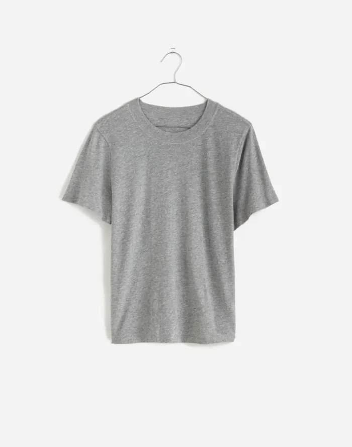 Women Premium Standard 01 The Shrunken Tee Hthr Grey Madewell Tees