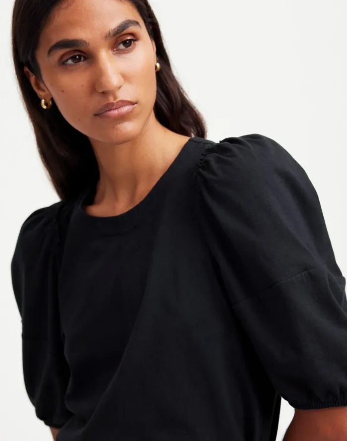 Women PuffSleeve Tee Jet Black Madewell Tees