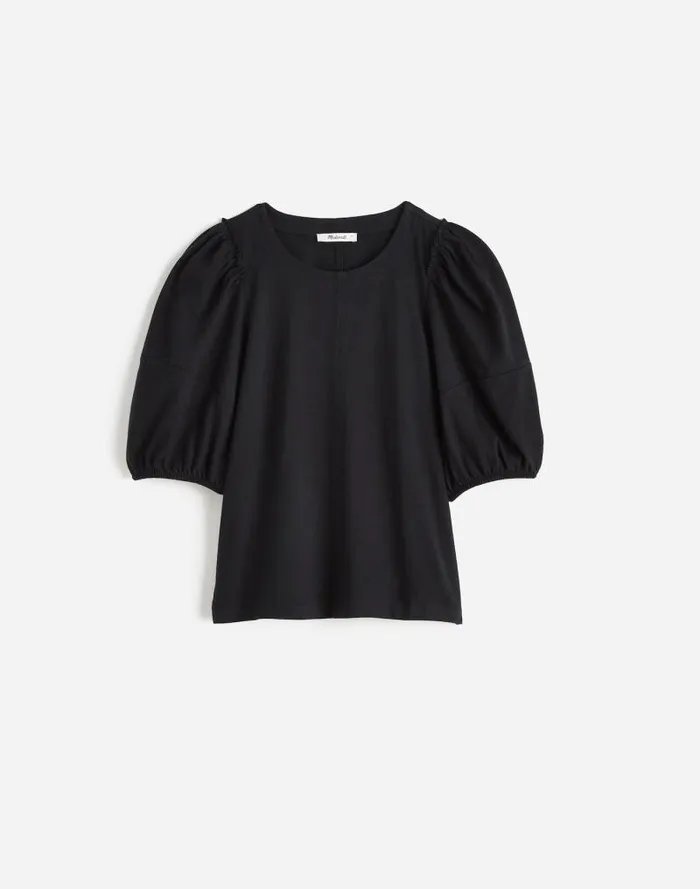 Women PuffSleeve Tee Jet Black Madewell Tees