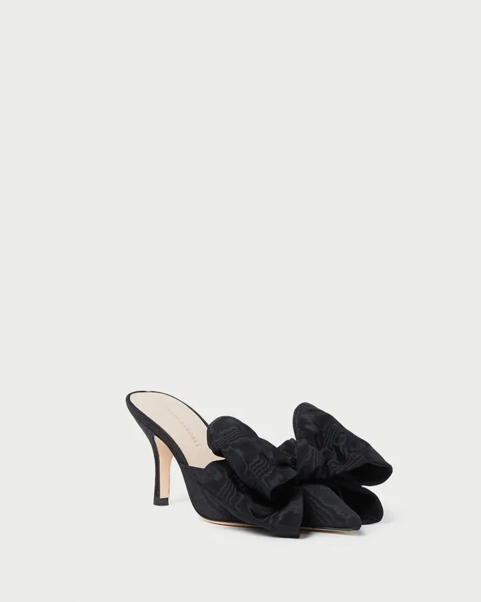 Women Pumps and Mules Loeffler Randall Margot Black Moir Bow Mule L Pumps L Footwear Women Pumps and Mules Loeffler Randall Margot Black Moir Bow Mule L Pumps L Footwear