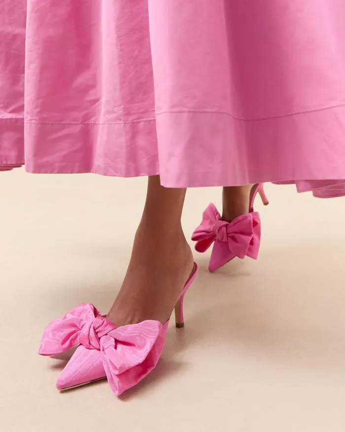 Women Pumps and Mules Loeffler Randall Margot Rose Moir Bow Mule Women Pumps and Mules Loeffler Randall Margot Rose Moir Bow Mule
