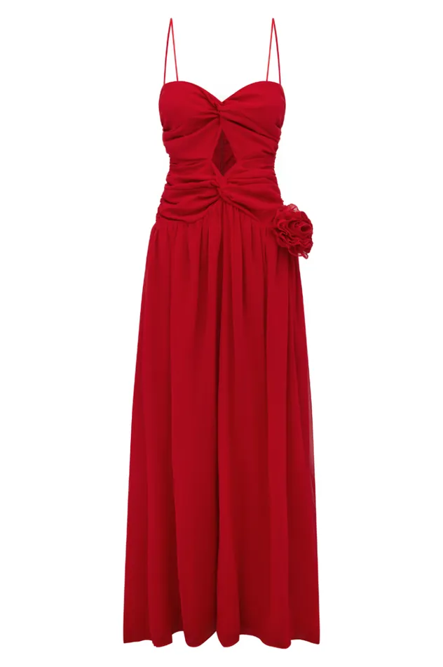 Women Race Day Dresses Runaway The Label DANIKA MAXI DRESS Red