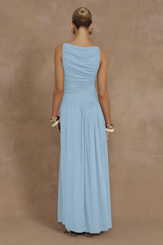Women Race Day Dresses Runaway The Label NALLA MAXI DRESS Ice Blue