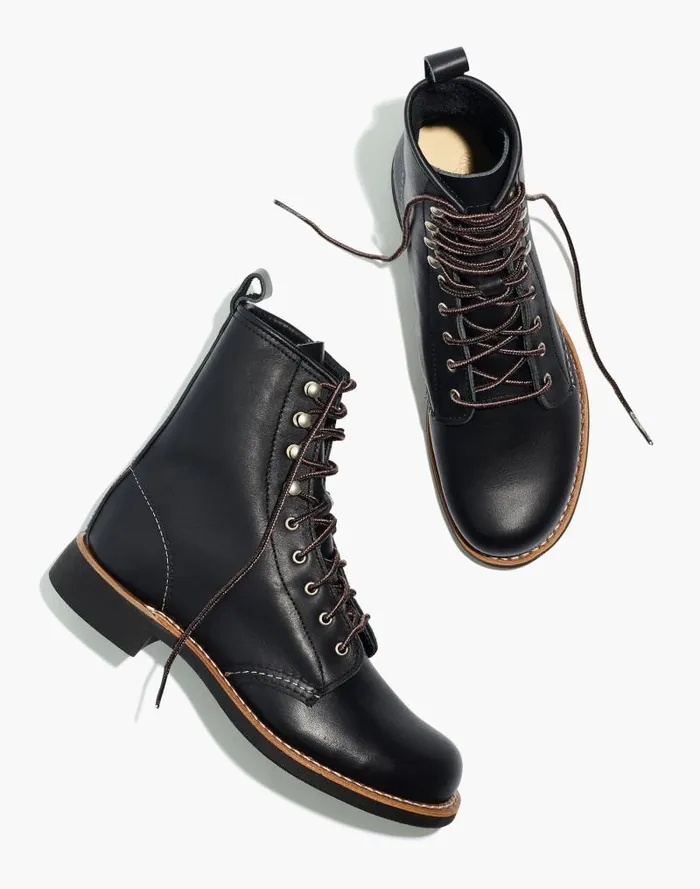 Women Red Wing Silversmith LaceUp Boots Black Boundary Madewell Boots