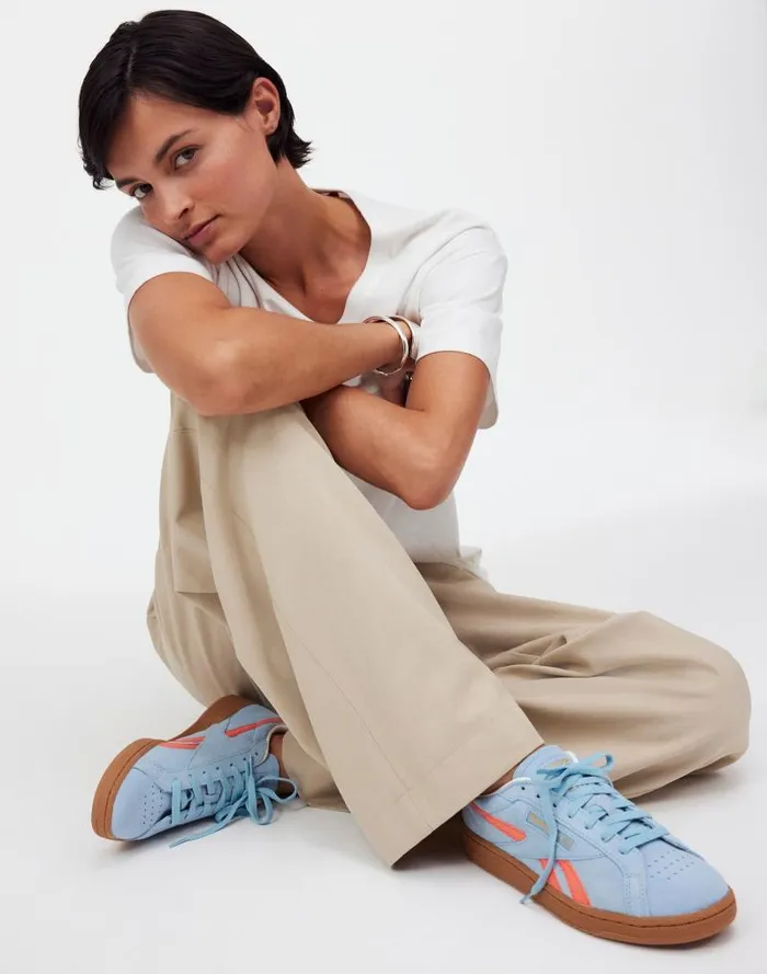 Women Reebok Club C Grounds UK Sneakers Soft Blue Super Charged Madewell Sneakers