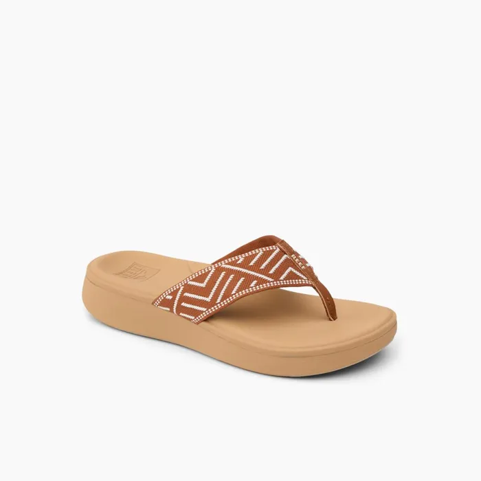 Women Reef Flip Flops Cushion Cloud Textile Cocoa Women Reef Flip Flops Cushion Cloud Textile Cocoa