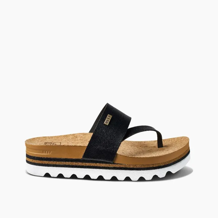 Women Reef Flip Flops Cushion Sol Hi Blacktan
