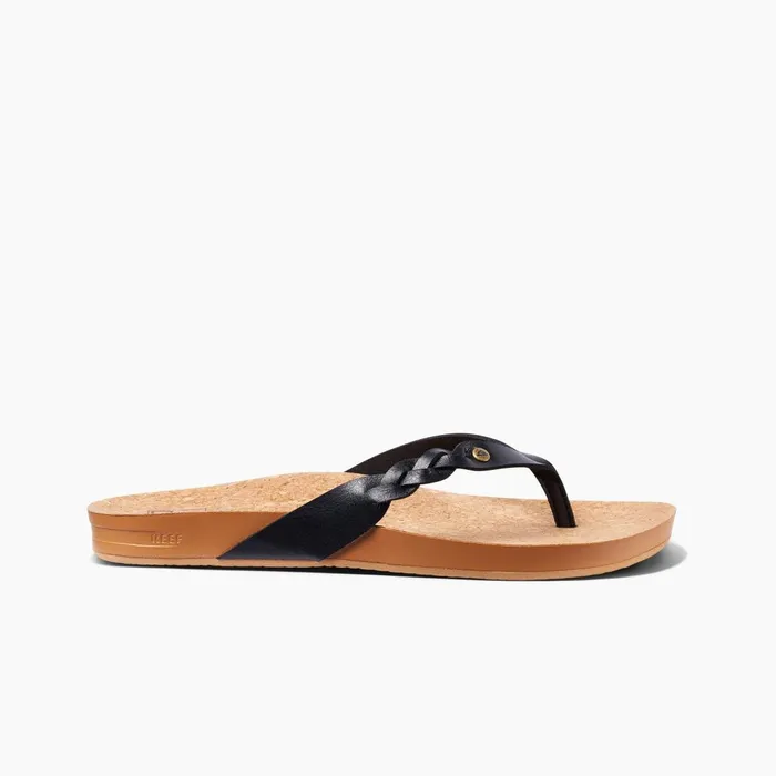 Women Reef Sandals Cushion Court Twist Black