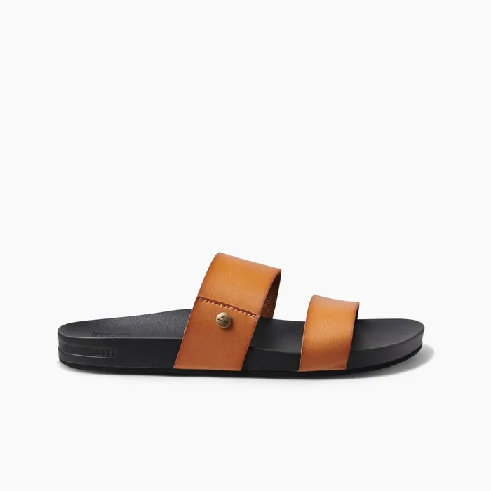 Women Reef Sandals Cushion Vista Cognac Black