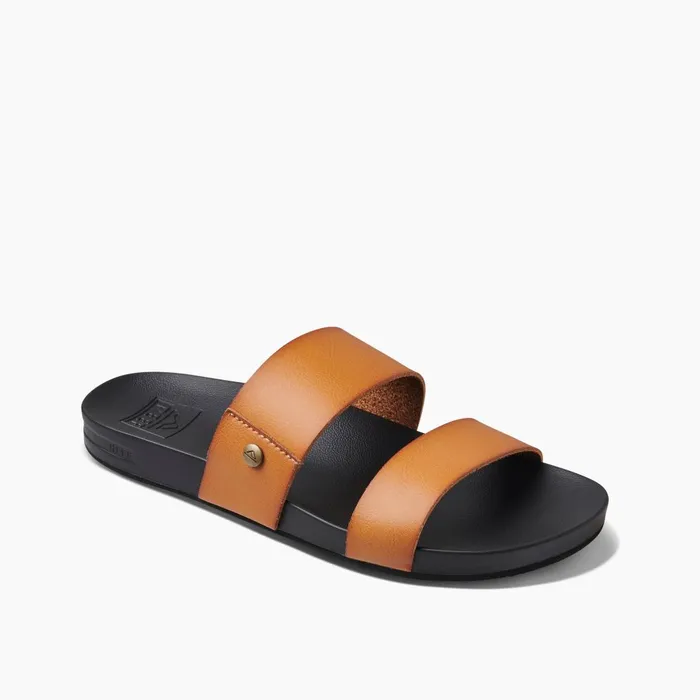 Women Reef Sandals Cushion Vista Cognac Black Women Reef Sandals Cushion Vista Cognac Black