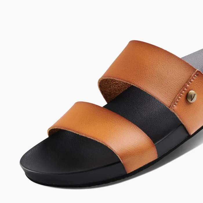 Women Reef Sandals Cushion Vista Cognac Black Women Reef Sandals Cushion Vista Cognac Black