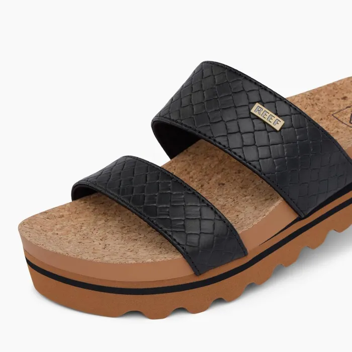 Women Reef Sandals Cushion Vista Hi Black Wicker Women Reef Sandals Cushion Vista Hi Black Wicker