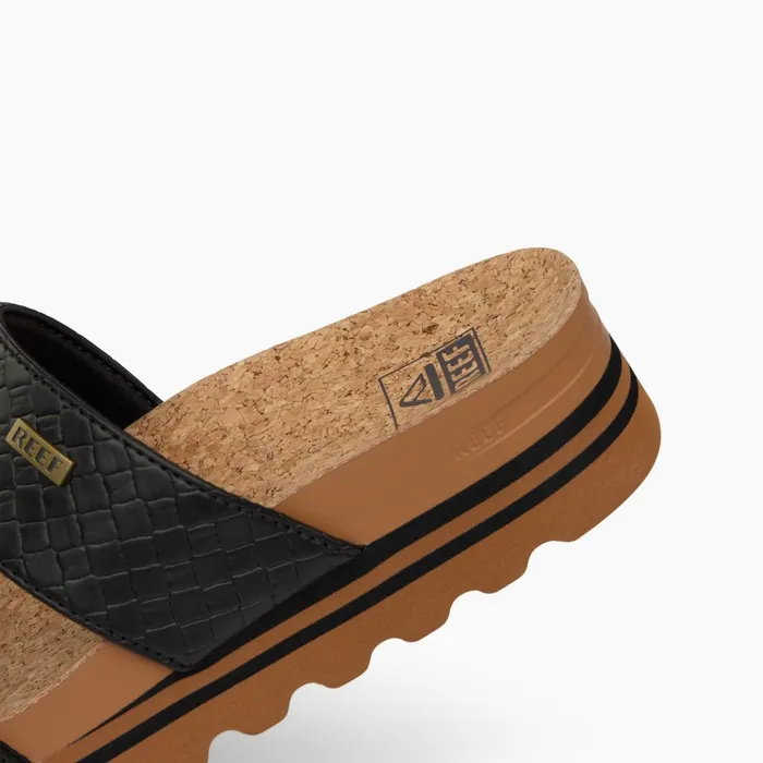 Women Reef Sandals Cushion Vista Hi Black Wicker Women Reef Sandals Cushion Vista Hi Black Wicker