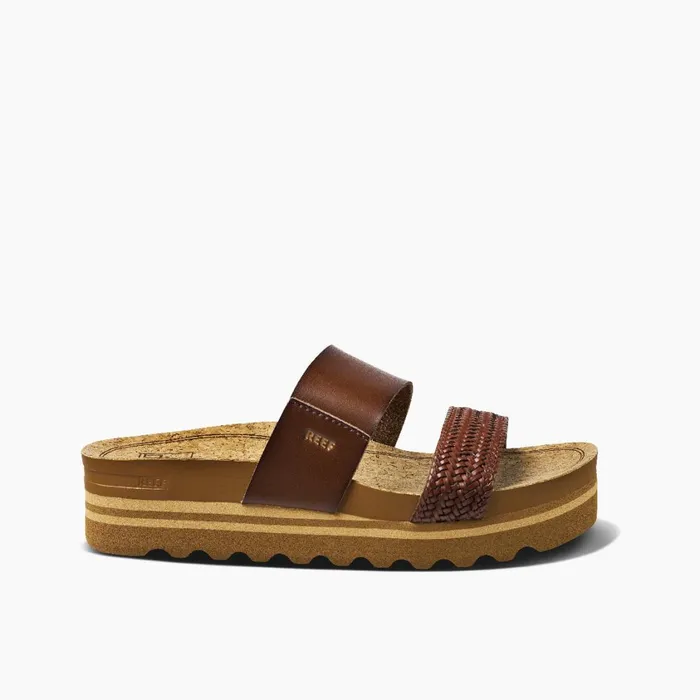 Women Reef Sandals Cushion Vista Hi Chocolate Braid