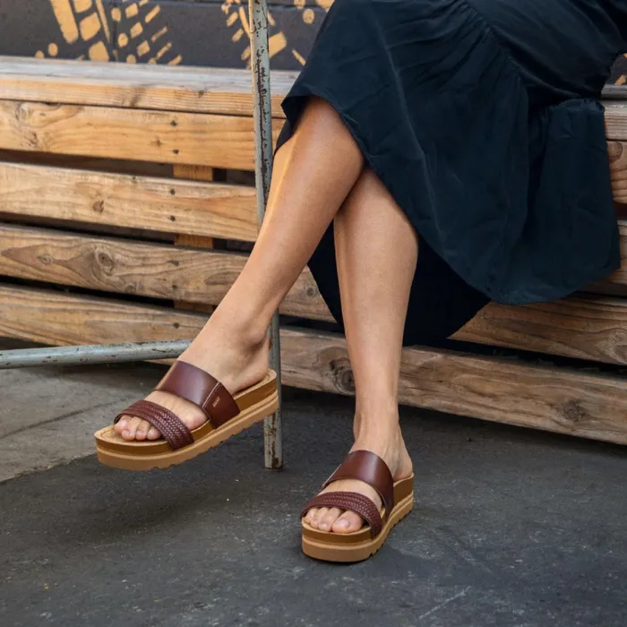 Women Reef Sandals Cushion Vista Hi Chocolate Braid Women Reef Sandals Cushion Vista Hi Chocolate Braid