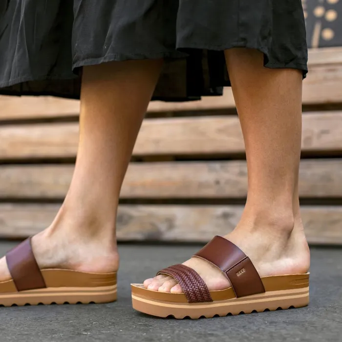 Women Reef Sandals Cushion Vista Hi Chocolate Braid Women Reef Sandals Cushion Vista Hi Chocolate Braid