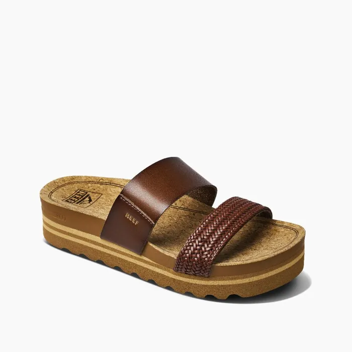 Women Reef Sandals Cushion Vista Hi Chocolate Braid Women Reef Sandals Cushion Vista Hi Chocolate Braid