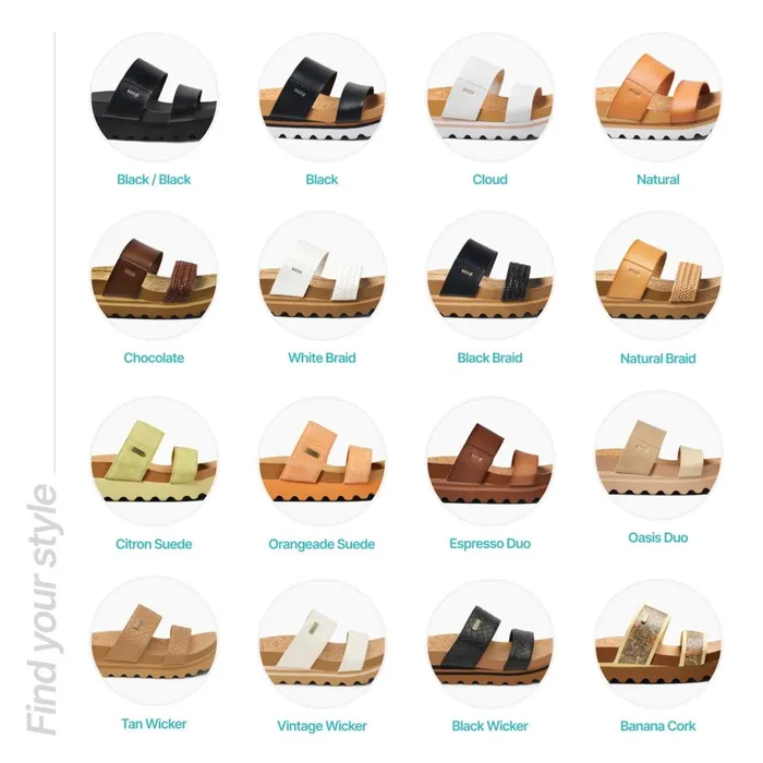 Women Reef Sandals Cushion Vista Hi Chocolate Braid Women Reef Sandals Cushion Vista Hi Chocolate Braid