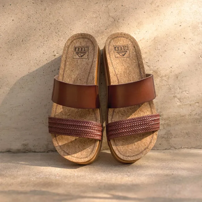Women Reef Sandals Cushion Vista Hi Chocolate Braid Women Reef Sandals Cushion Vista Hi Chocolate Braid