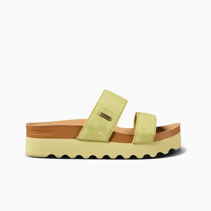 Women Reef Sandals Cushion Vista Hi Citron Suede