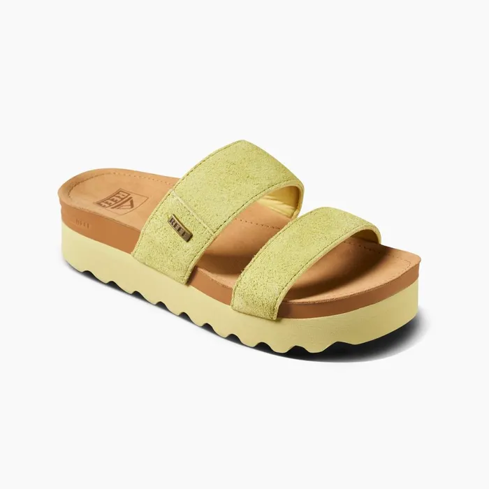 Women Reef Sandals Cushion Vista Hi Citron Suede Women Reef Sandals Cushion Vista Hi Citron Suede