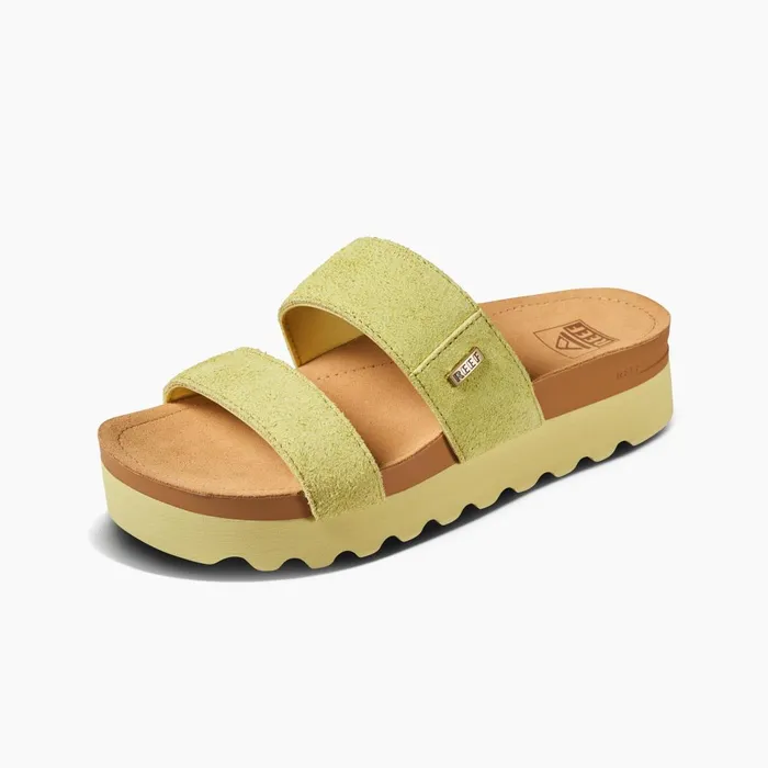 Women Reef Sandals Cushion Vista Hi Citron Suede Women Reef Sandals Cushion Vista Hi Citron Suede