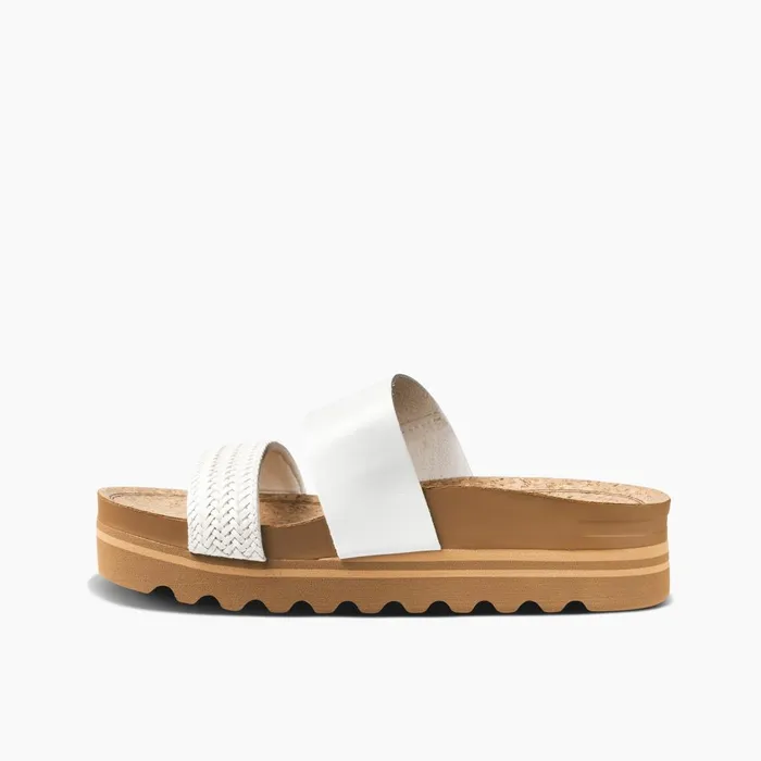 Women Reef Sandals Cushion Vista Hi White Braid Women Reef Sandals Cushion Vista Hi White Braid