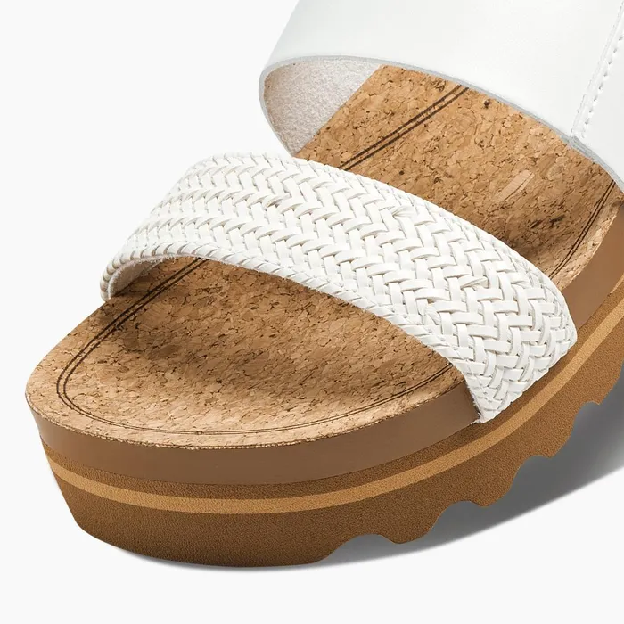 Women Reef Sandals Cushion Vista Hi White Braid Women Reef Sandals Cushion Vista Hi White Braid