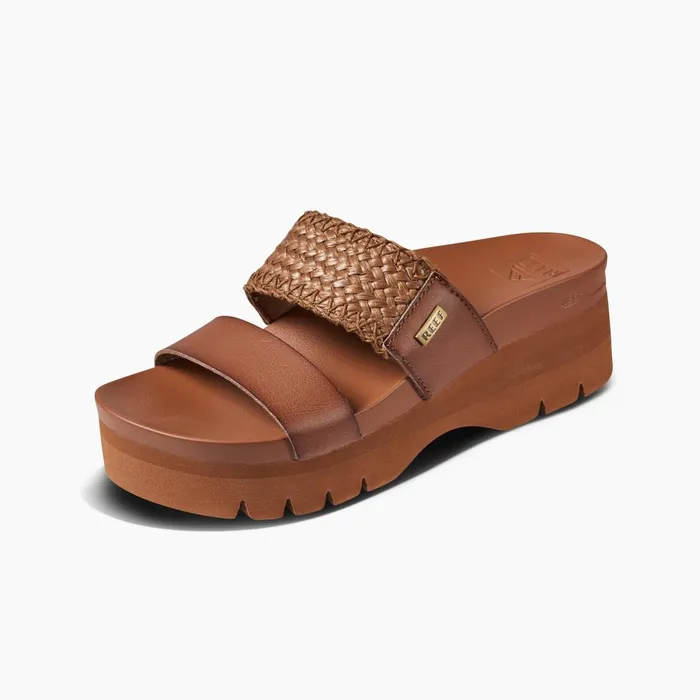 Women Reef Sandals Cushion Vista Higher Espresso Raffia Women Reef Sandals Cushion Vista Higher Espresso Raffia