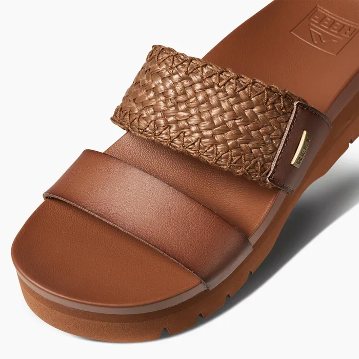 Women Reef Sandals Cushion Vista Higher Espresso Raffia Women Reef Sandals Cushion Vista Higher Espresso Raffia