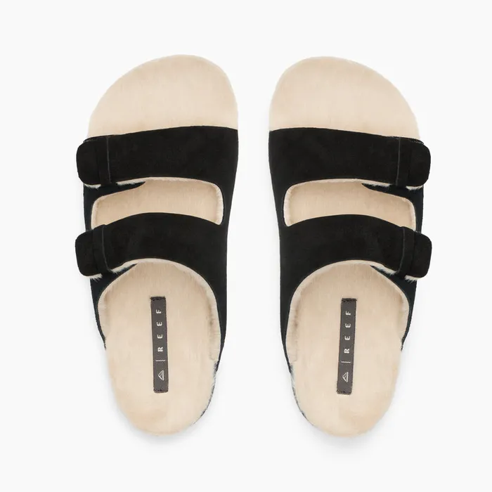 Women Reef Sandals Ojai Two Bar Cozy Raven Women Reef Sandals Ojai Two Bar Cozy Raven