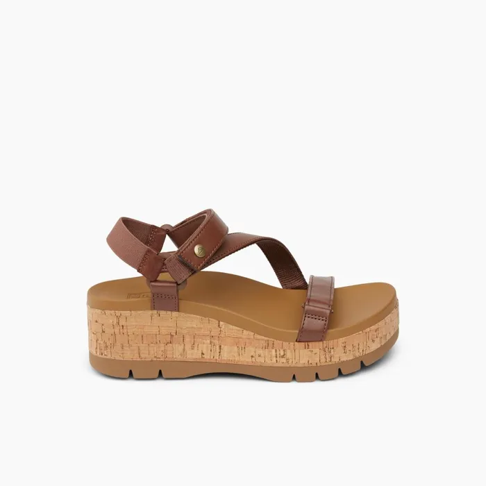 Women Reef Sandals Vista Higher Luna Cocoa Cork