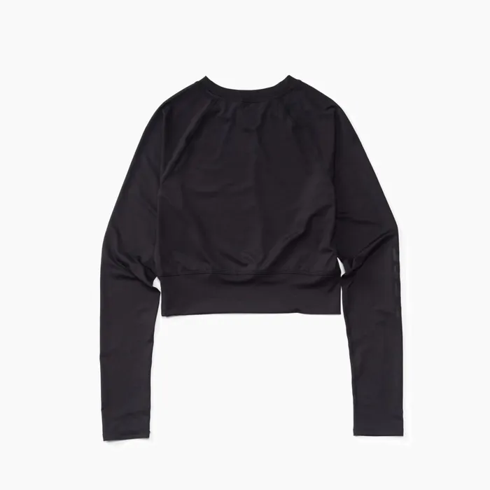 Women Reef Sets Crest Crop Long Sleeve Surf Shirt Caviar Women Reef Sets Crest Crop Long Sleeve Surf Shirt Caviar