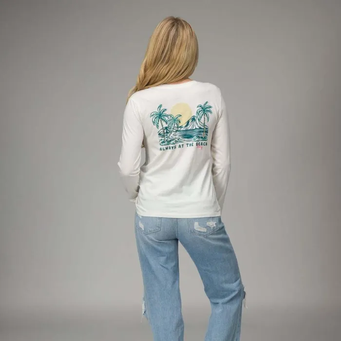 Women Reef TShirts Tanks and Dresses Ines Long Sleeve Tee Marshmallow