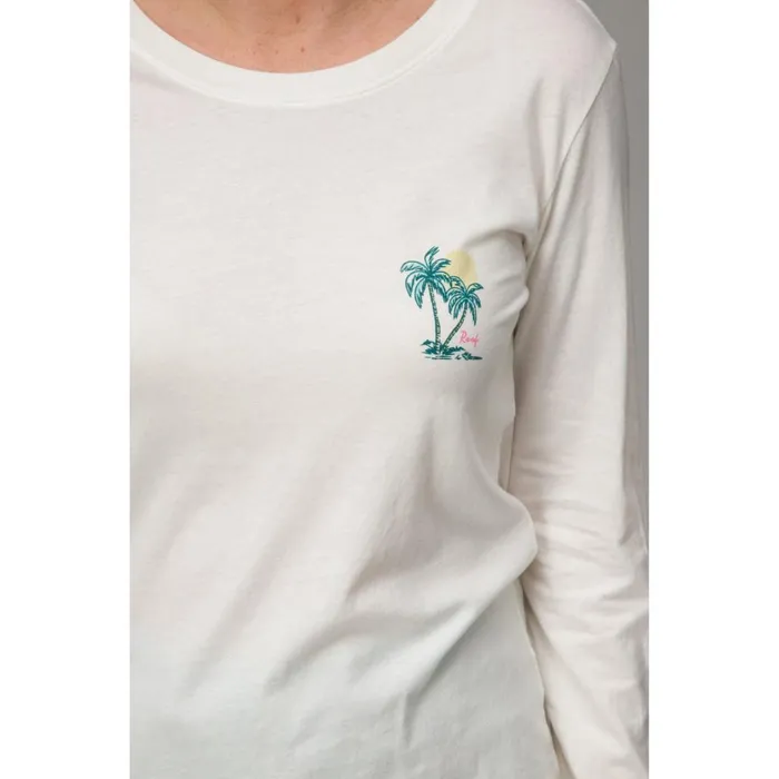 Women Reef TShirts Tanks and Dresses Ines Long Sleeve Tee Marshmallow