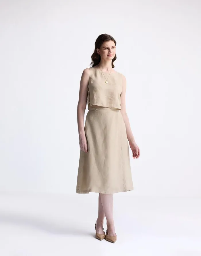 Women Reistor Overlap Midi Skirt In 100 Neutral Beige Hemp Beige Madewell Skirts Women Reistor Overlap Midi Skirt In 100 Neutral Beige Hemp Beige Madewell Skirts