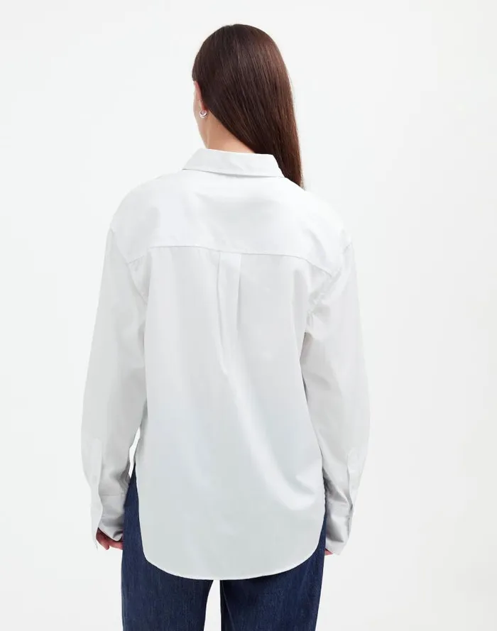 Women Relaxed ButtonUp Shirt Eyelet White Madewell Tops and Shirts