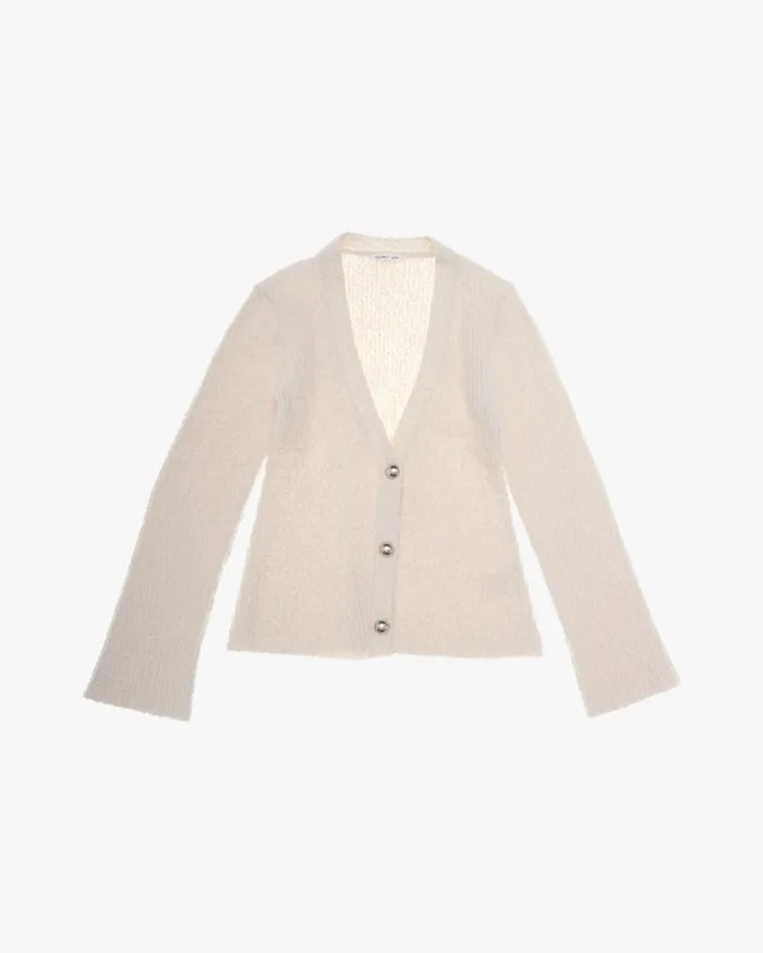Women Ribbed Cardigan Muslin Helmut Lang Sweaters