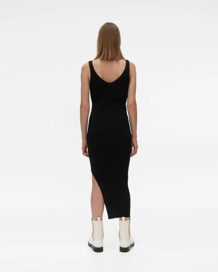 Women Ribbed Tank Dress Black Helmut Lang Dresses