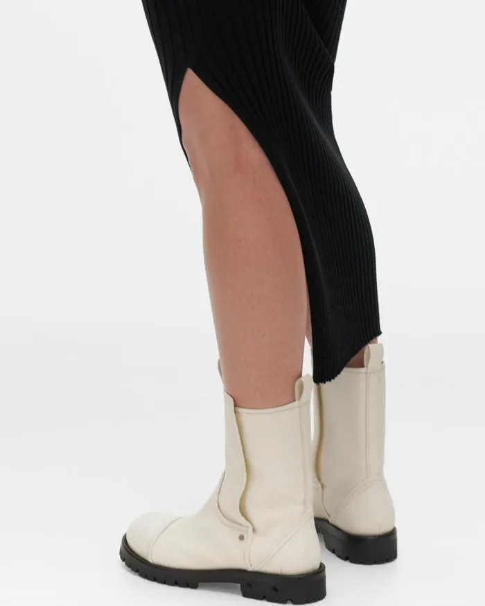 Women Ribbed Tank Dress Black Helmut Lang Dresses