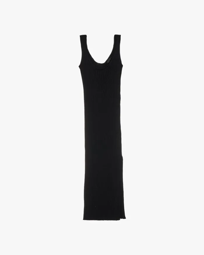 Women Ribbed Tank Dress Black Helmut Lang Dresses