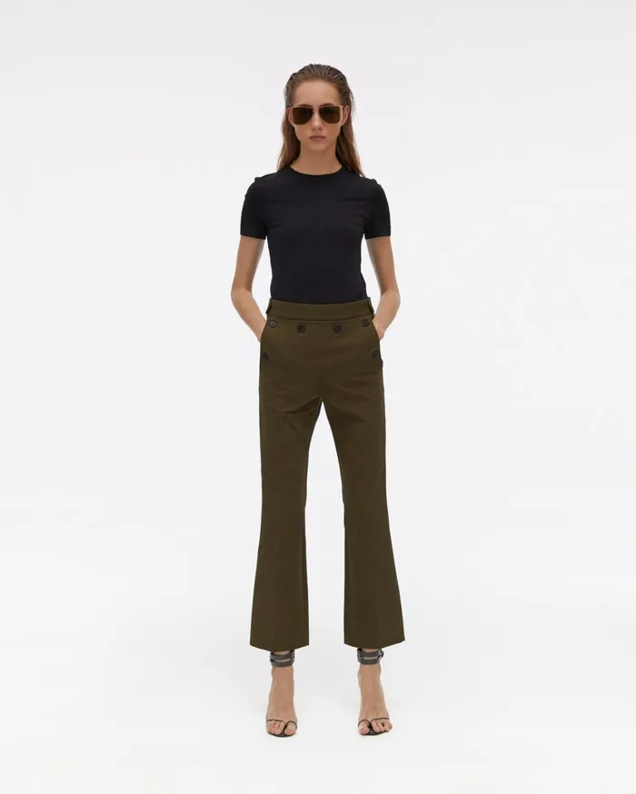 Women Rider Crop Pant Sage Helmut Lang Pants