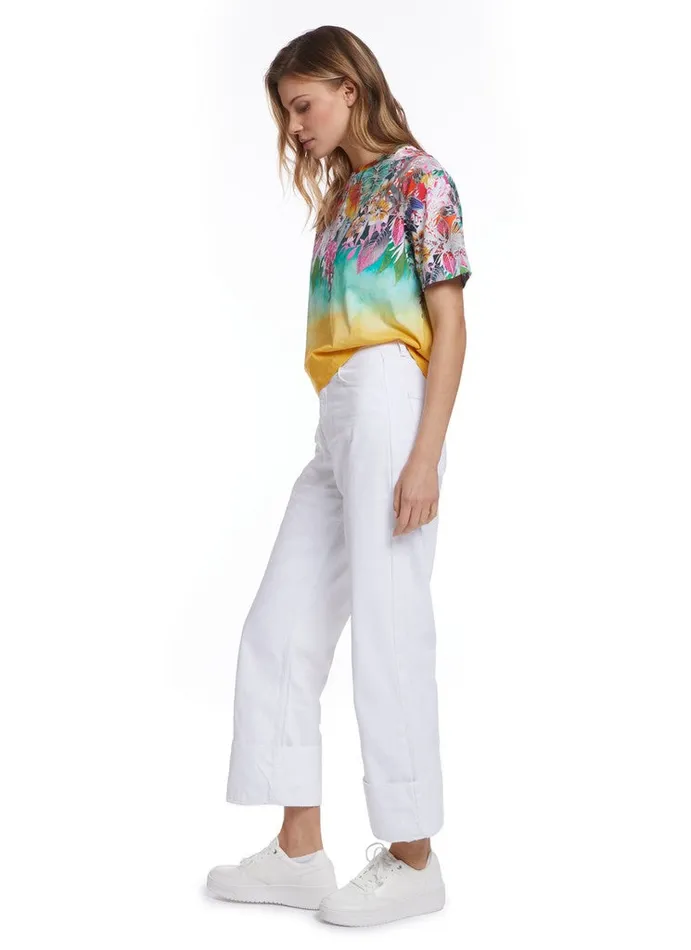 Women Robert Graham Tops BEACH IN BLOOM GRAPHIC TSHIRT MULTI