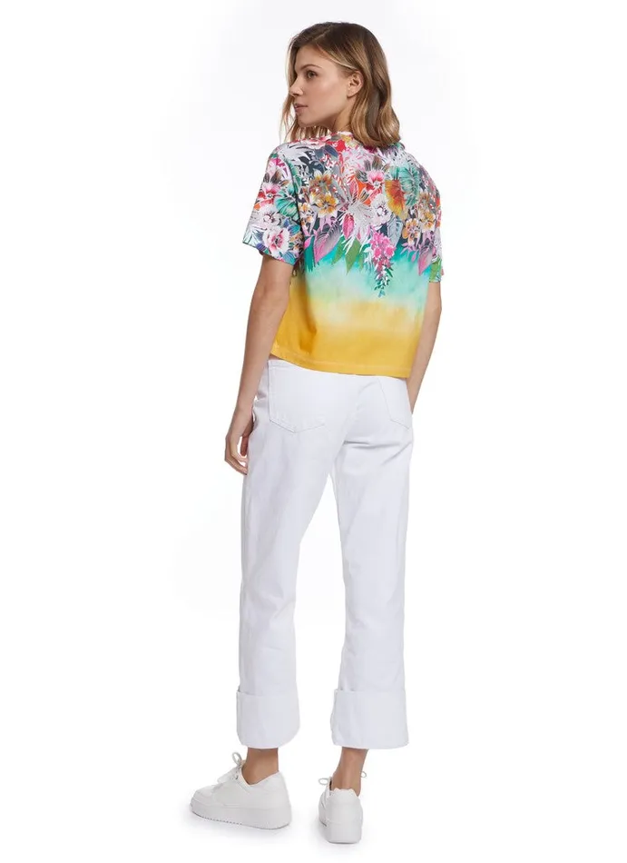 Women Robert Graham Tops BEACH IN BLOOM GRAPHIC TSHIRT MULTI