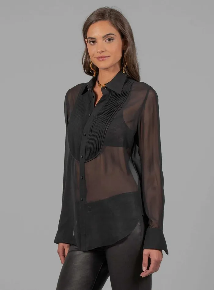 Women Robert Graham Tops MARINA SHIRT BLACK