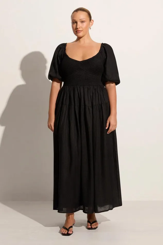 Women Rosarico Midi Dress Black 8211 Final Sale Faithfull The Brand Dresses