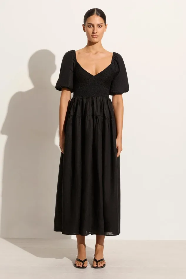 Women Rosarico Midi Dress Black 8211 Final Sale Faithfull The Brand Dresses Women Rosarico Midi Dress Black 8211 Final Sale Faithfull The Brand Dresses