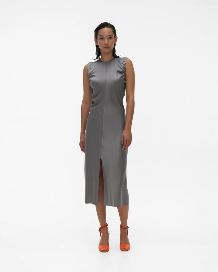 Women Ruched Armhole Dress Sartorial Steel Helmut Lang Dresses