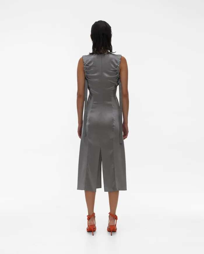 Women Ruched Armhole Dress Sartorial Steel Helmut Lang Dresses
